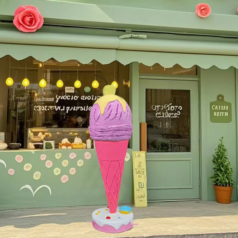 Modelo de escultura de helado de pared.