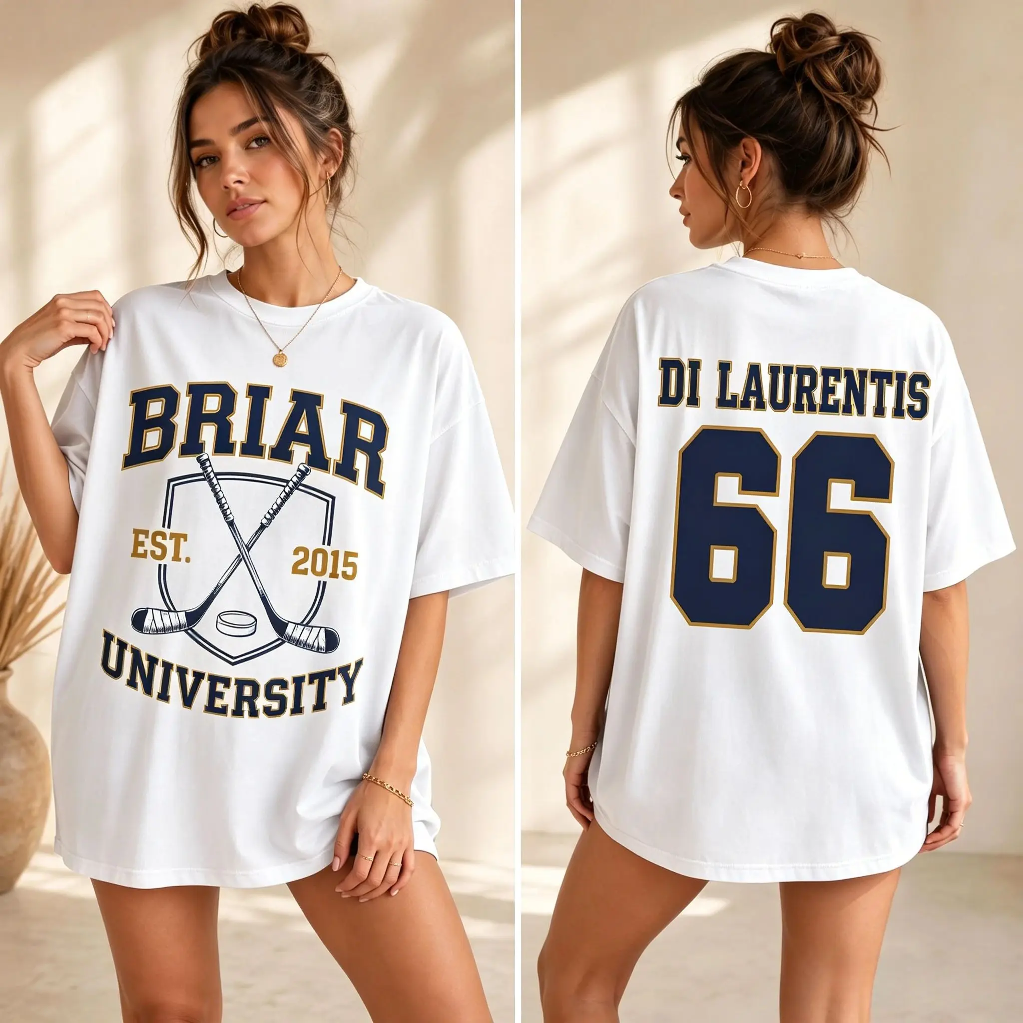 Off Campus Briar Dean Di Laurentis 66 Graphics Printed T-shirt Men Women Short Sleeve Cotton T-shirt Men's T-shirts 2026 Summer