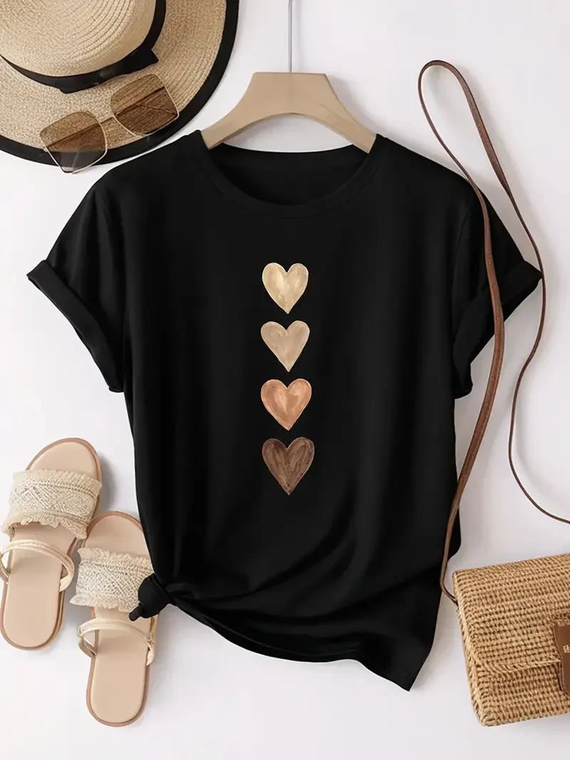 Women's Casual Short Sleeve T- - Summer Clothing Logo recension och pris