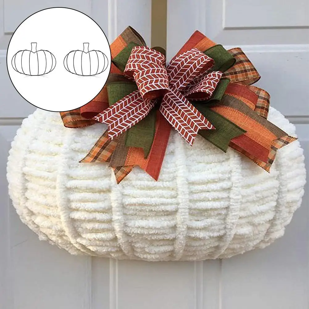 إطار سلكي معدني معلق للباب الأمامي، هيكل معدني قوي، تصميم متعدد الاستخدامات، ألوان نابضة بالحياة، تصميم على شكل يقطين، ديكور الخريف #4