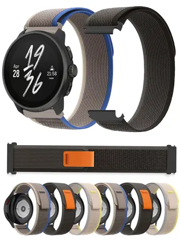 SUUNTO RACE S/OCEAN/VERTICAL/5 9 PEAK PRO 나일론 루프 시계 스트랩 COROS PACE 3 2 APEX 2 Pro correa 팔찌 용 20mm 22mm 밴드