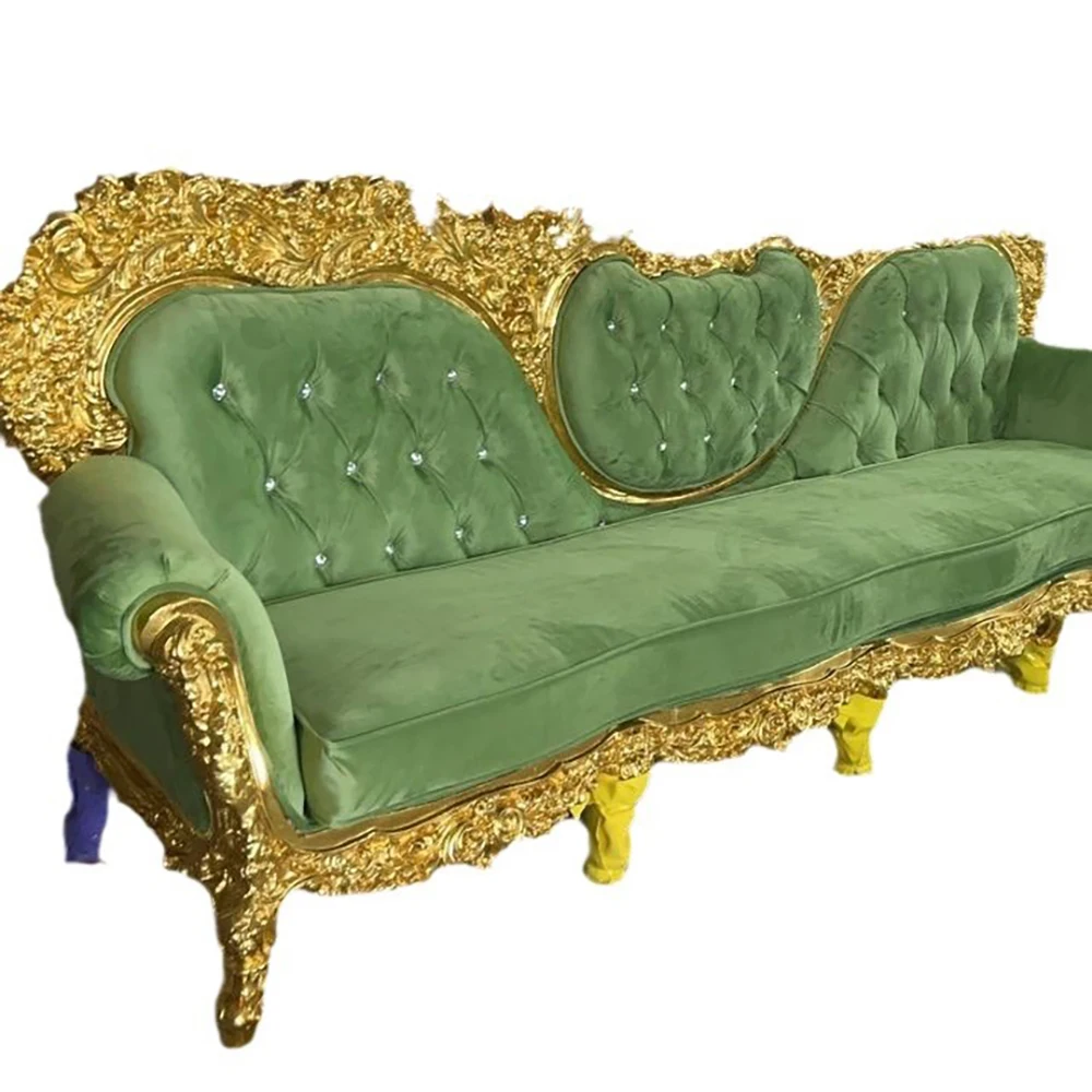 

Factory Custom luxury European style best high-endcustom luxury European style best h velvet sofa wooden carved furniture design