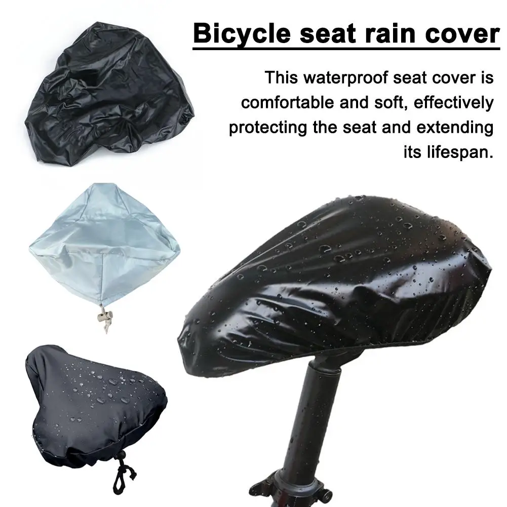 Bicycle Seat Rain Cover Waterproof Dust-proof PVC Oxford Protector Cloth Accessories ﻿ Cushion Bicycle Outdoor H7I8