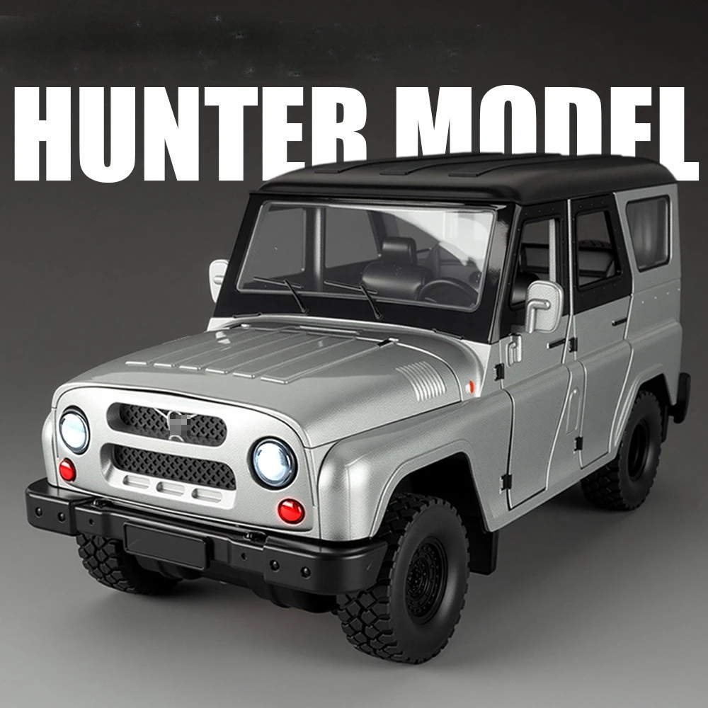 

1:18 Russian Vaz Hunter Off-road vehicle High Simulation Diecast Metal Alloy Model car Sound Light Collection Kids Toy Gift