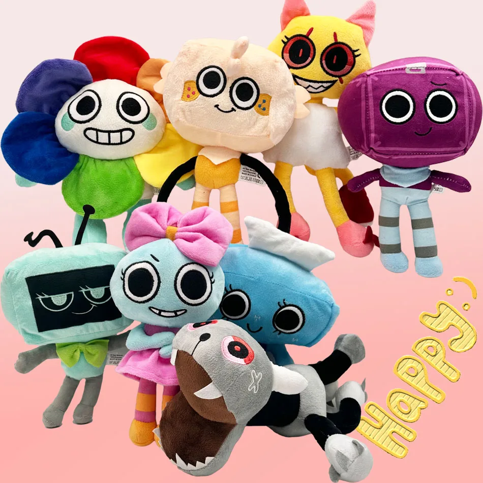 Dandy's World Plush Cute Dandy World Scrap Stuffed Horror Game Goob Pebble Plushie Soft Pillow Doll Children Gifts Doll