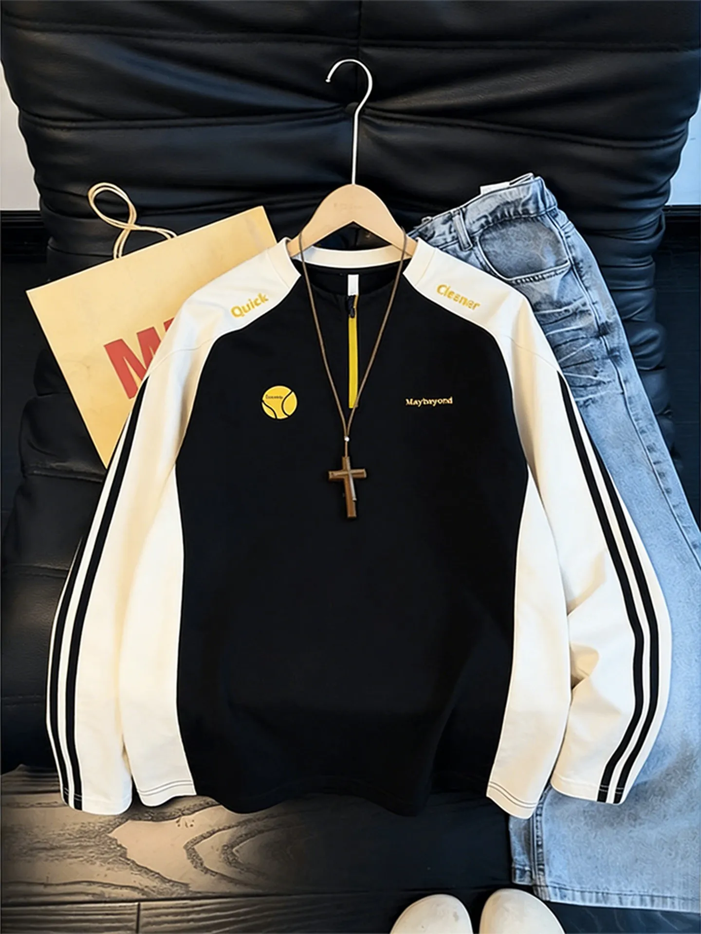 

Американская цветная футболка с длинным рукавом на молнии для весны/лета, быстросохнущая, для активного отдыха, бадминтона, велоспорта, в полоску