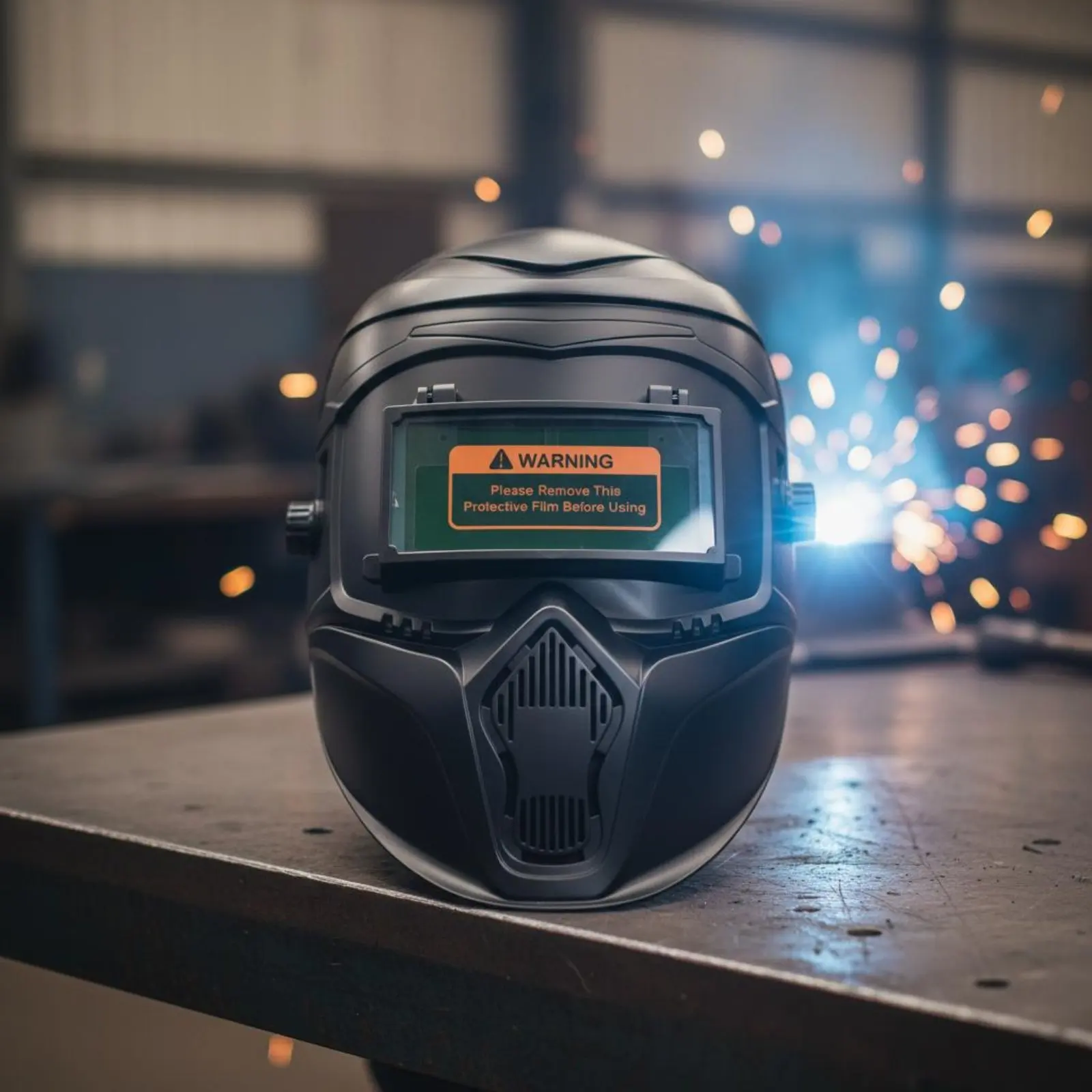 Automatic Darkening Metal-Joining Visor Flip-Cover Full Face Metal-Joining Mask Full Face Safeguarding Mask Lightweight Safety