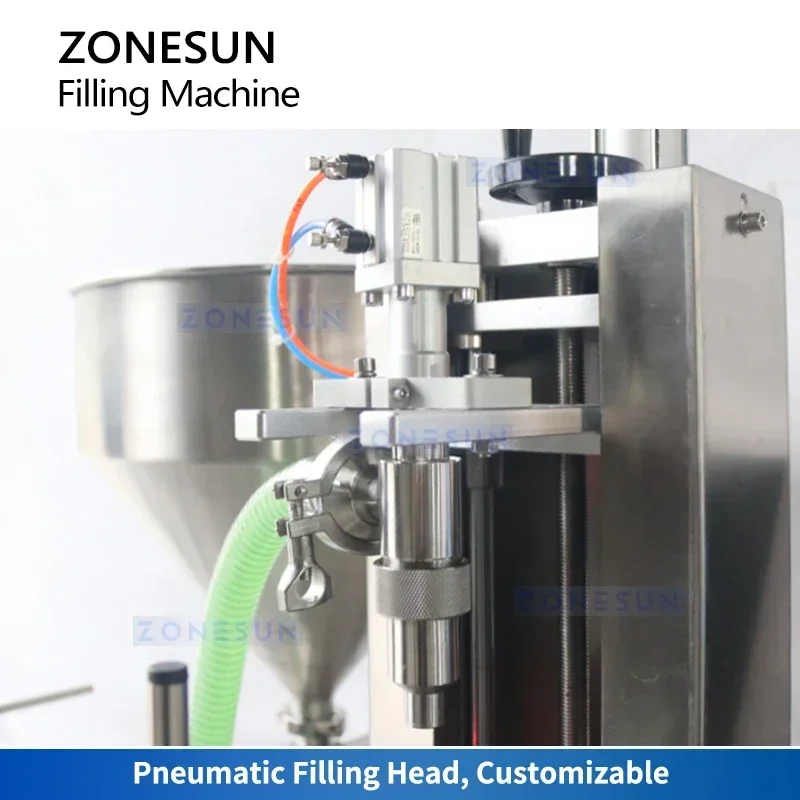 Zonesun 자동 페이스트 충전 기계 두꺼운 로션 필러 샴푸 병 충전 장비 ZS-VTMP1N