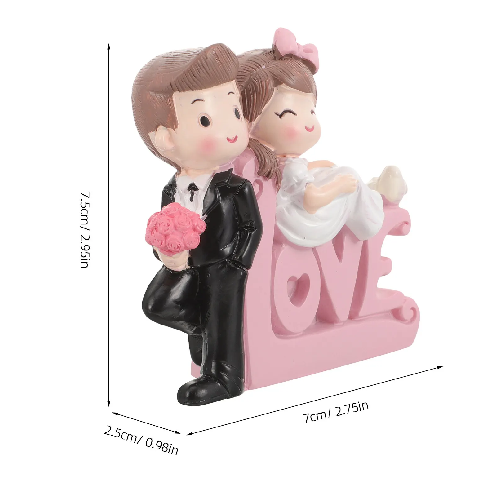 Resin Bride and Groom Motorcycle Cake Topper – Wedding Dessert Table Decor, Romantic Proposal Theme