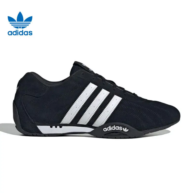 Adidas Originals IH4154 Men Fashion Casual Sneakers, Black White, Lace‑Up, Rubber Outsole Daily Walking Footwear