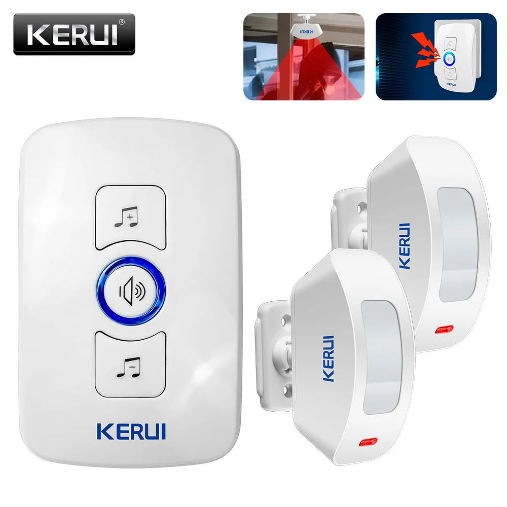 KERUI Wireless Doorbell Door Sensor Detector Intelligent Door Bell  Welcome Chime Ringtone Distinction Prompt Alarm Sensor