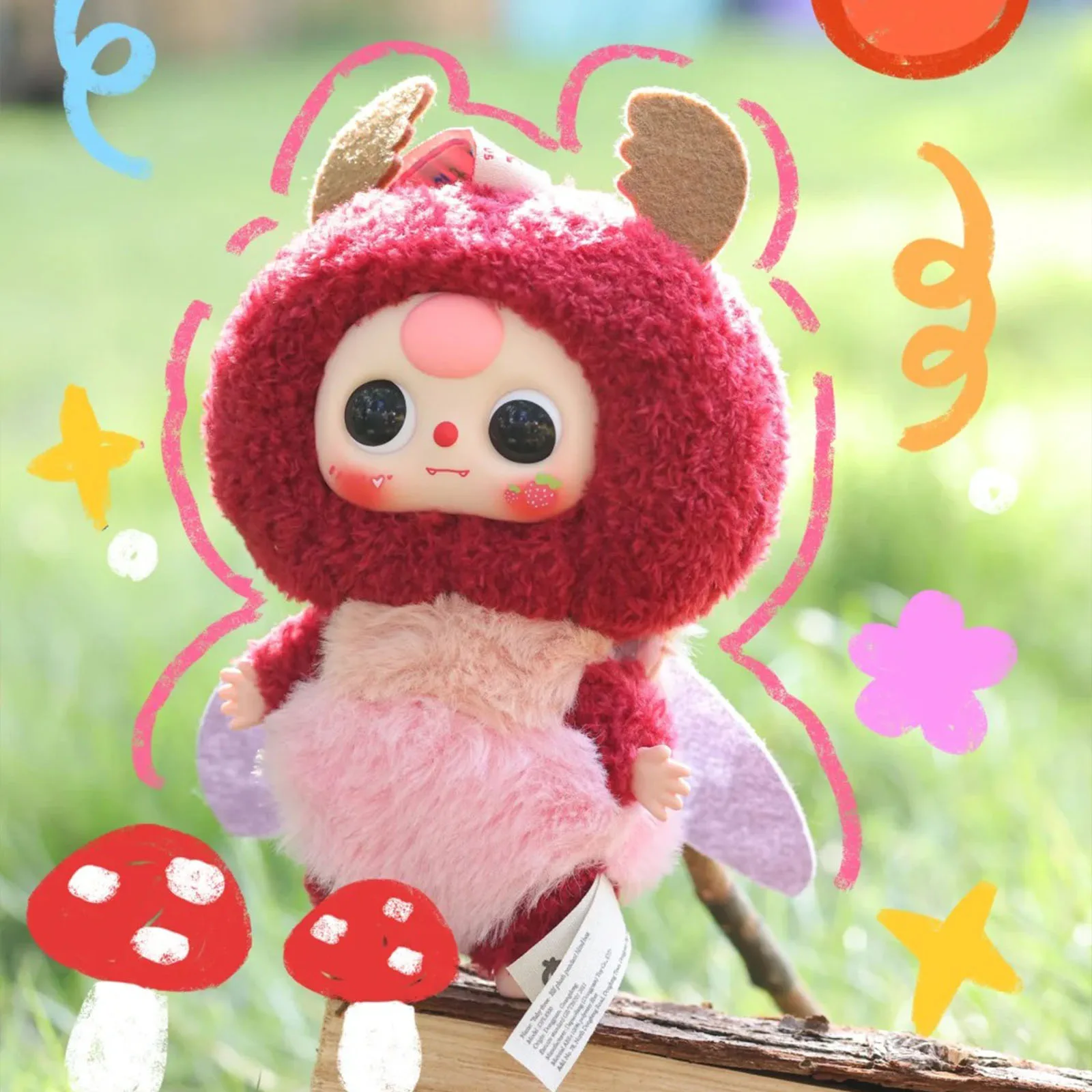 طفل ثلاثة قزم أفخم سلسلة صندوق أعمى الفينيل أفخم دمية لطيف ليتل النحل أفخم الشكل الخلفي قلادة ديكور حلية لعبة صندوق غامض