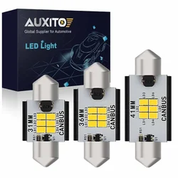 AUXITO 2PCS 12v 31mm 36mm 41mm C10W C5W Festoon LED Light Bulbs Canbus Auto Dome Lamp License Plate Lights Car Interior Lamps