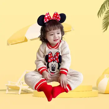 1-5歲兒童服裝套裝,女孩夏季生日裝,兒童波點上衣和裙子,米妮角色扮演連身裙,含頭飾 10 最佳銷售 小米妮 - №4