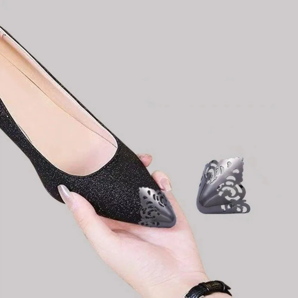 1 Pair Alloy Metal High Heels Tip Covers Scratch Resistant Shoe Repair Pointed Toe Caps Anti Kick Shoe Toe Protectors High Heels