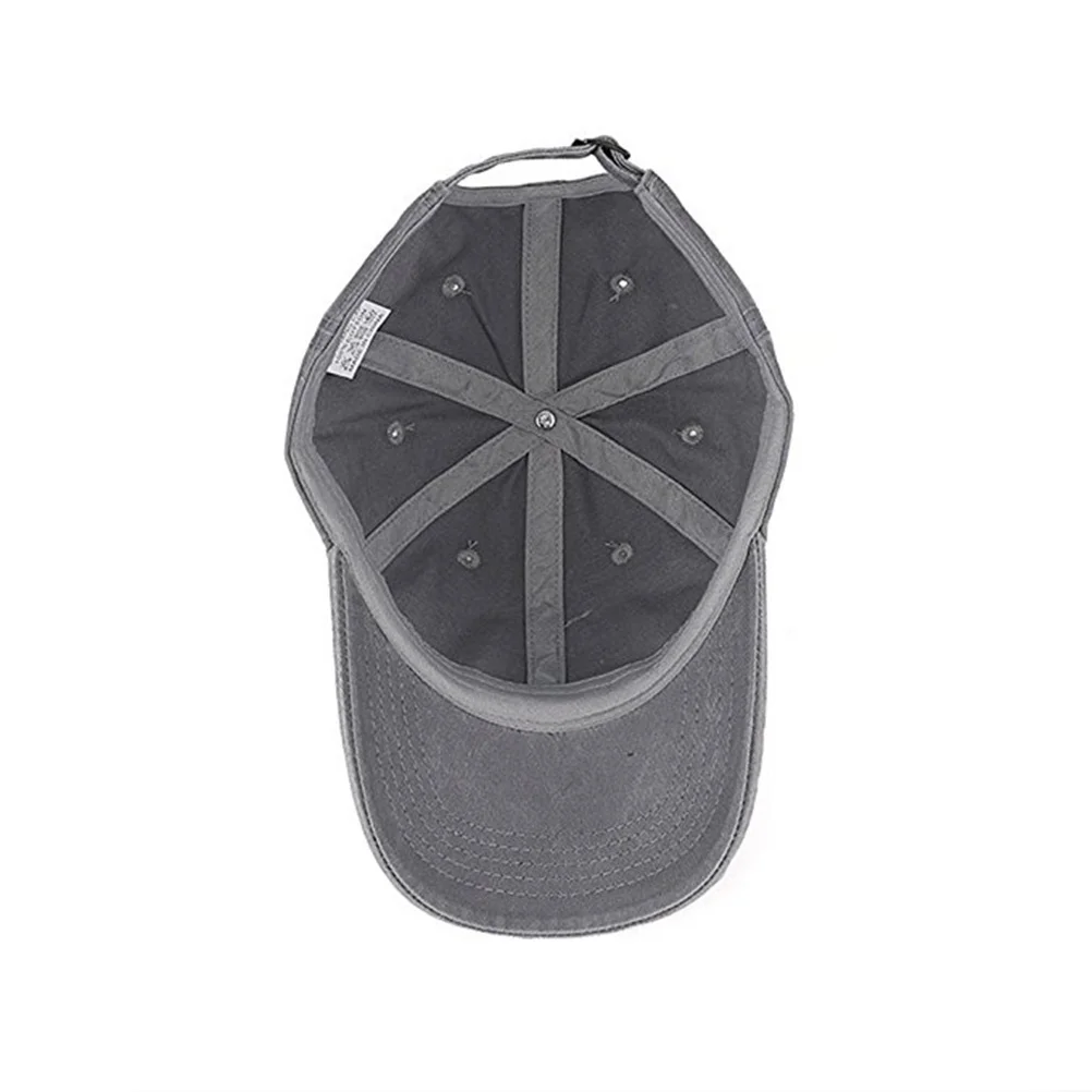 

Denim Baseball Cap Light Grey Washed Dyed Cotton Twill Low Profile Adjustable Hat Curved Brim Breathable For Men Women