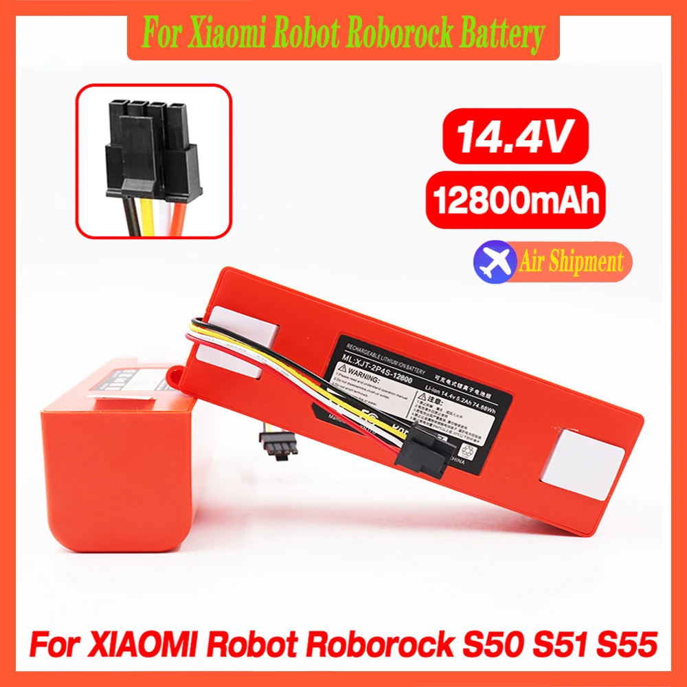 

100% Original BRR-2P4S-5200S Robotic Vacuum Cleaner Replacement Battery For Xiaomi Roborock S55 S60 S65 S50 S51 S5 MAX S6 Parts