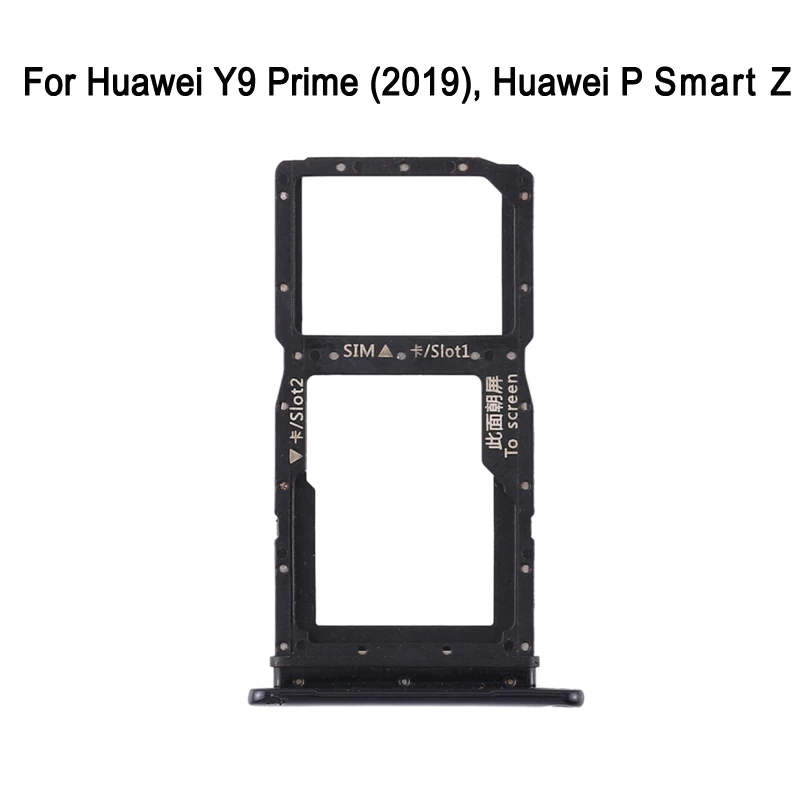 

Dual SIM Card Tray For Huawei P Smart Z / Y9 Prime (2019) SIM1 + SIM2 / Micro SD Card Tray Replacement Part