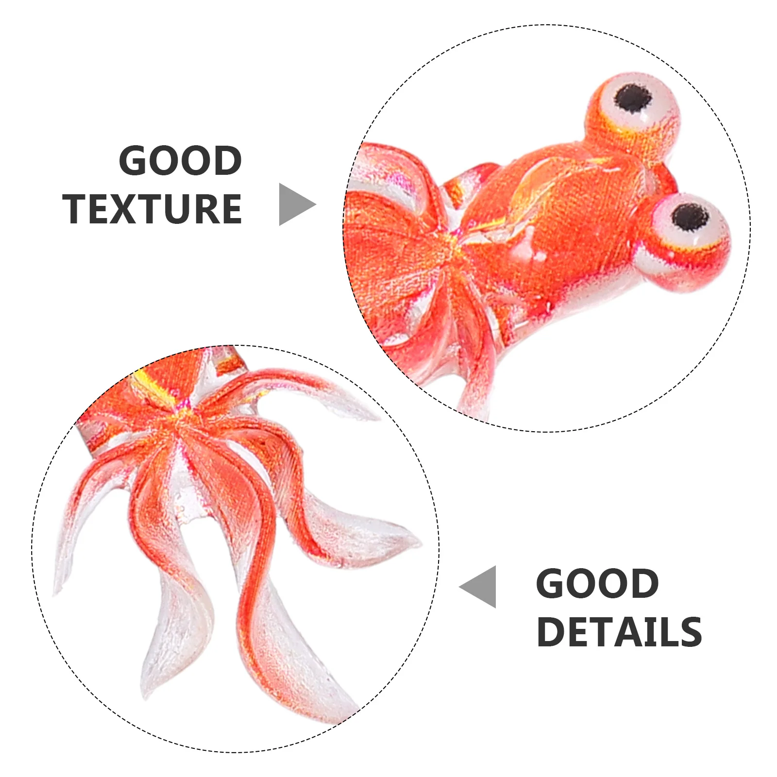 20 قطعة ذهبية صغيرة واقعية الراتنج الأسماك ديكور لحوض السمك خزان دمية Craft بها بنفسك الحرفية حديقة مكتب عمل الديكور