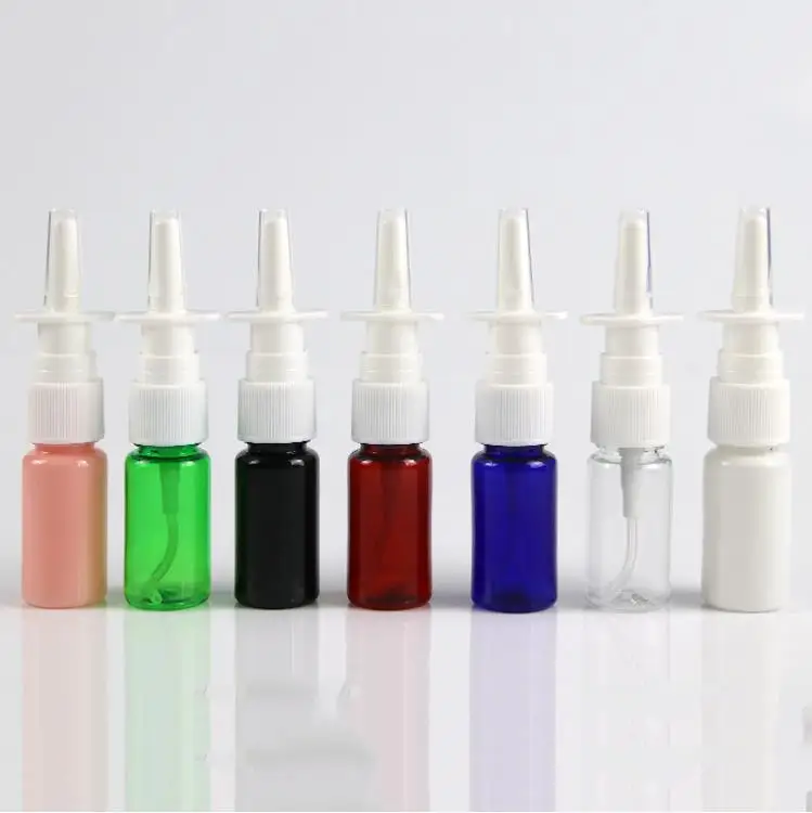 10ml PET Empty Fine Nasal Sprayer Mist Plastic Bottle Cosmetic Nose Spray Bottles for Medicine Packaging  ni24