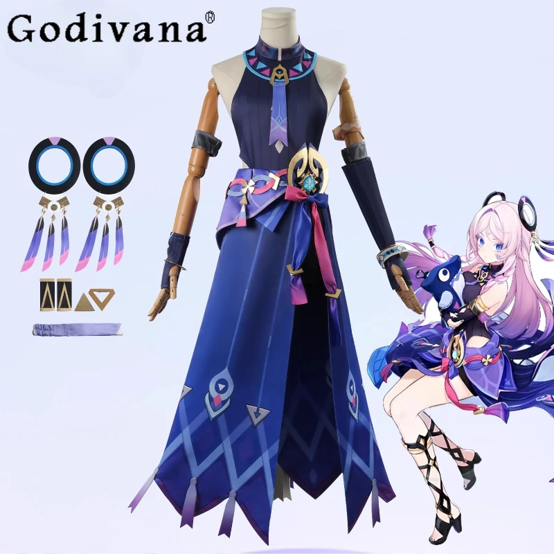 

Halloween Adult Party Costumes Impact Citlali Carnival Cosplay Costume Uniform Anime Masquerade Women Game Skirt Set