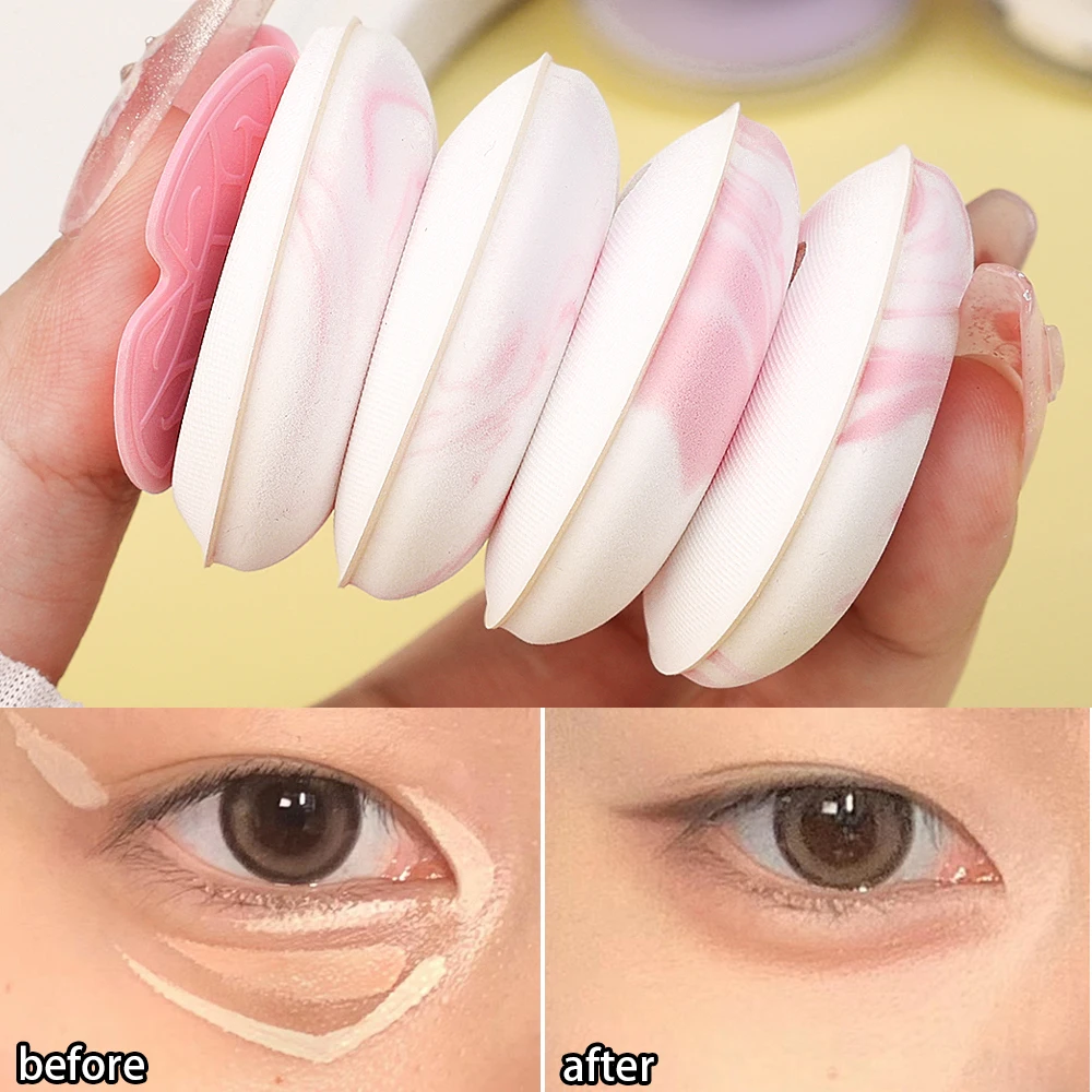 Mini Cotton Candy Puff Bow Knot Air Cushion Liquid Foundation Makeup Sponge Puffs Dry Wet Puff Cosmetic Applicator Makeup Tools