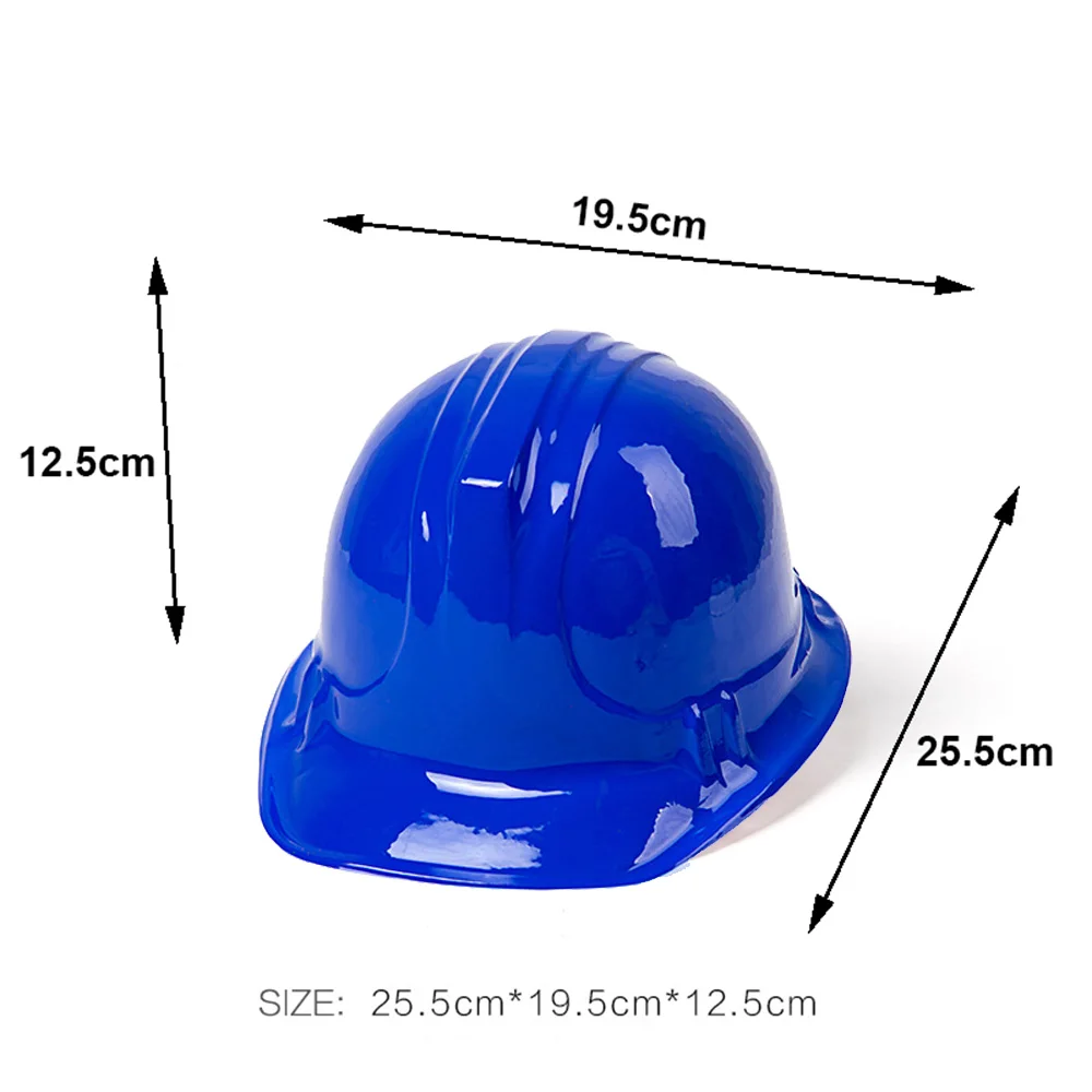 8 Pcs Constuction Hard Hats for Boys Kids Blue Yellow Black Plastic Birthday Hats for Construction Birthday Theme Party Favors