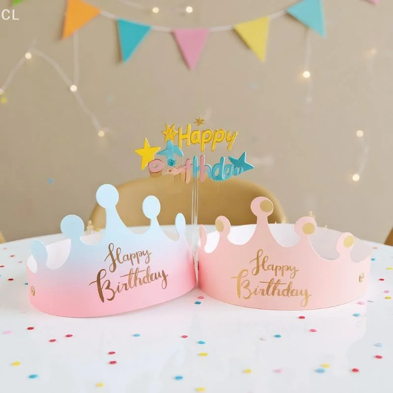 25개입 즐거운 DIY 생일 모자 왕관, 훌륭한 어린이/성인 파티 장식, 케이크 장식, 사진 촬영 소품
