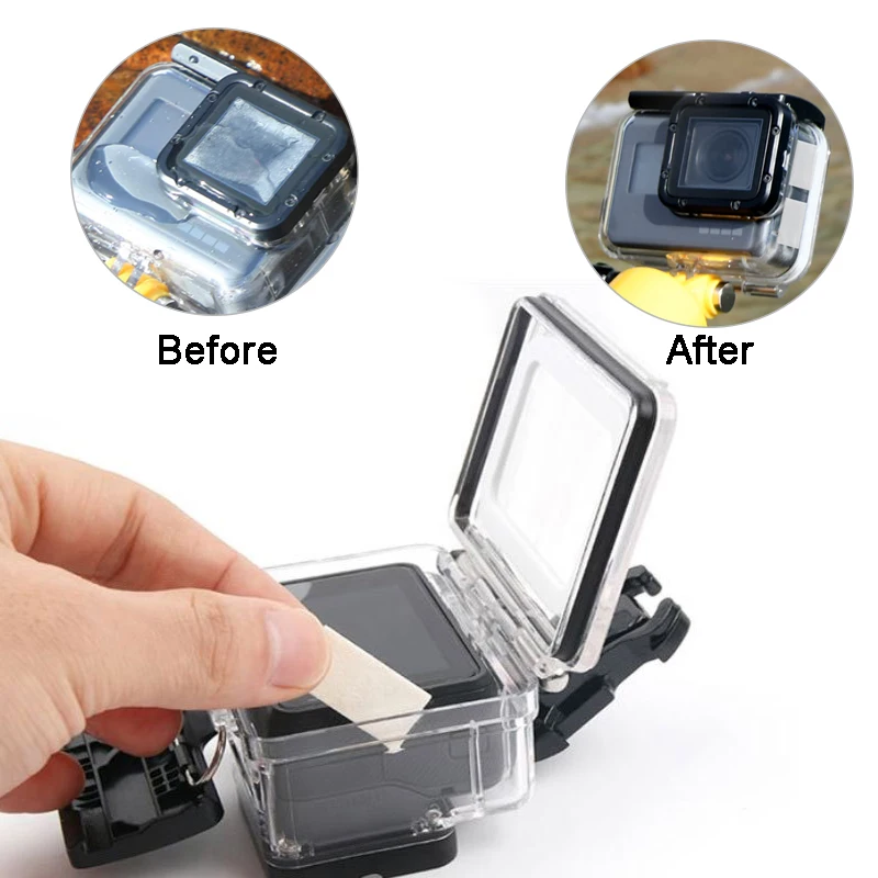 12 Pcs Anti-Fog Insert For GoPro Hero 1110 9 8 7 Session Xiaomi Yi Sjcam Eken Action Cameras Underwater Case Anti Fog Accessory