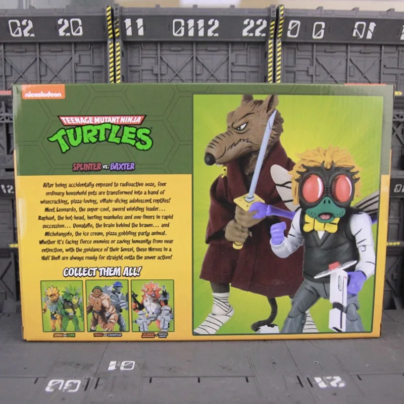 NECA TMNT フィギュア スプリンターとバクスター アクションフィギュア 1987年コミック版 ティーンエイジ・ミュータント・ニンジャ・タートルズ フィギュア アニメ 7インチモデル オリジナル