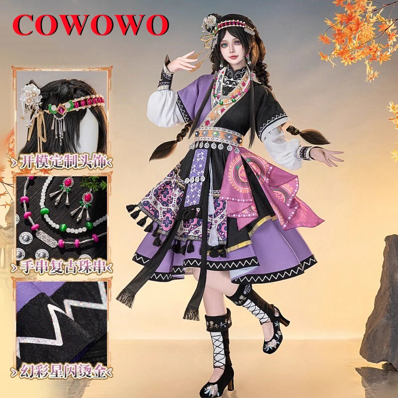 COWOWO Matsurika no Kei: Tenmeiin Iden Yunoha Sanjo Cosplay Costume Heroine Dress Exhibition Hallowmas Women's Clothing Jasmine