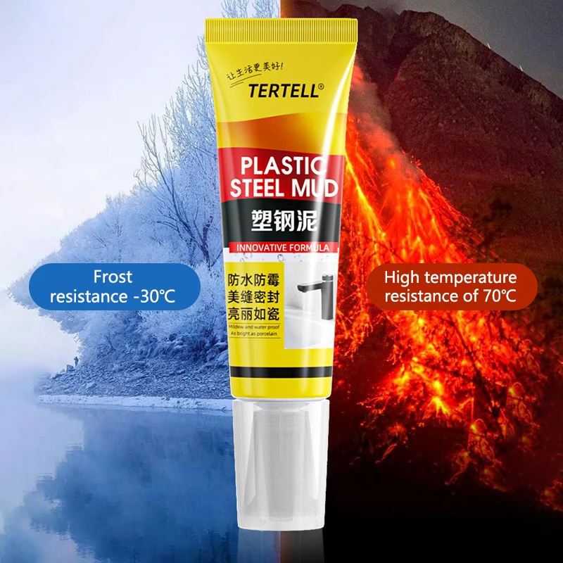 Kitchen, Bathroom, Toilet, Sink, Door & Window Sealant Plastic Steel Putty Quick-Setting White Edge-Sealing Ceramic Adhesive