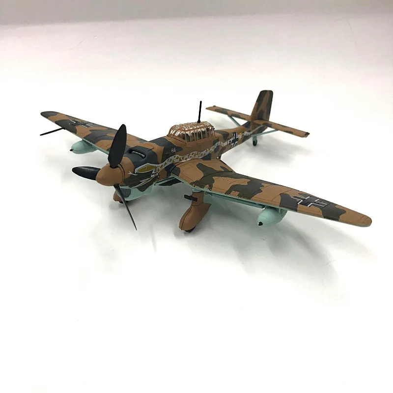 Avión de juguete fundido a presión, escala 1/72, Junkers Ju-87, bombardero alemán Ww2, modelo de avión de combate de aleación Amer, colección de exhibición estática
