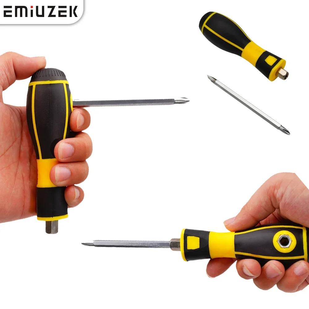Screwdriver Hand Tool, Dual Purpose Screwdriver, Replaceable Screwdriver
