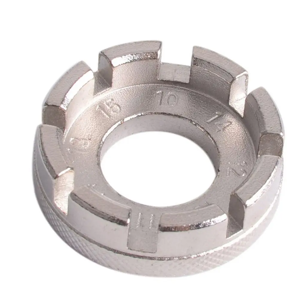 

Steel Adjustable Spanner Repair Wrench Cycling Wrench Wheel Rim Spanner Bicycle Spoke Wrench 8 Way Spoke Nipple