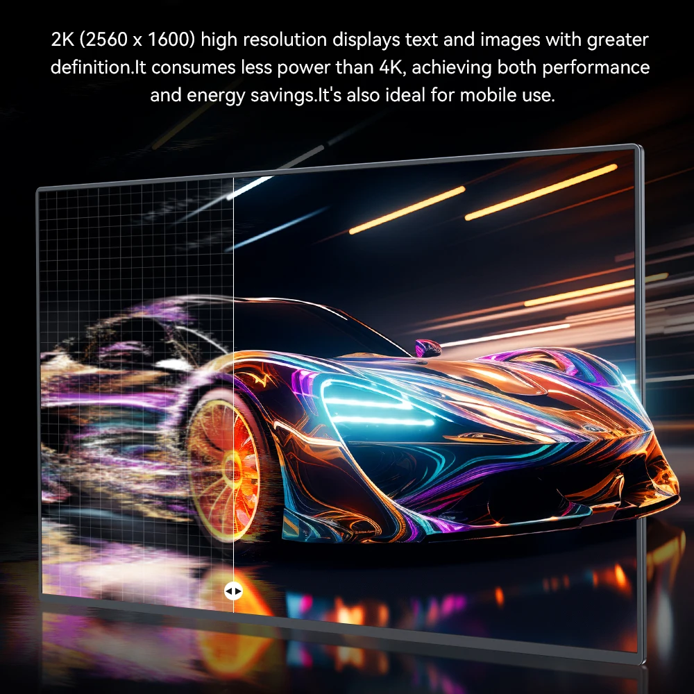 شاشة UPERFECT UColor Mini LED المحمولة مقاس 14 بوصة بدقة 2.5K و1500 شمعة/م2 ووقت استجابة 1 مللي ثانية ومزامنة مجانية للألعاب مع حامل وشاشة خارجية ثانية VESA Eye Care لأجهزة الكمبيوتر المحمولة ووحدة التحكم في الألعاب #5