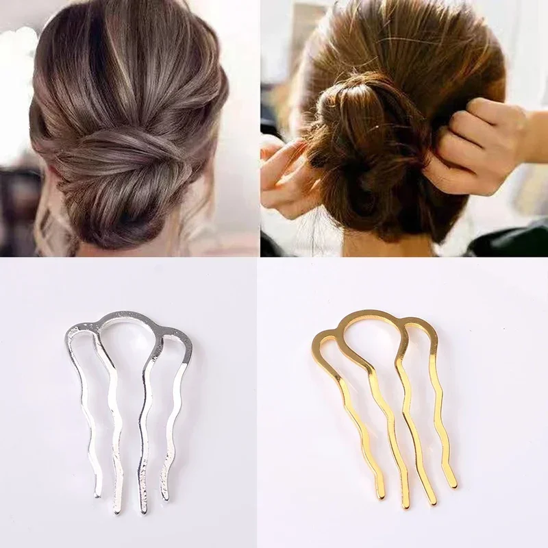 Women Hair Combs Ladies Hair Accessories U Shape Clip Wave Useful Pin Barrette for Alloy Plastic Hair Clips Holder DIY Tool