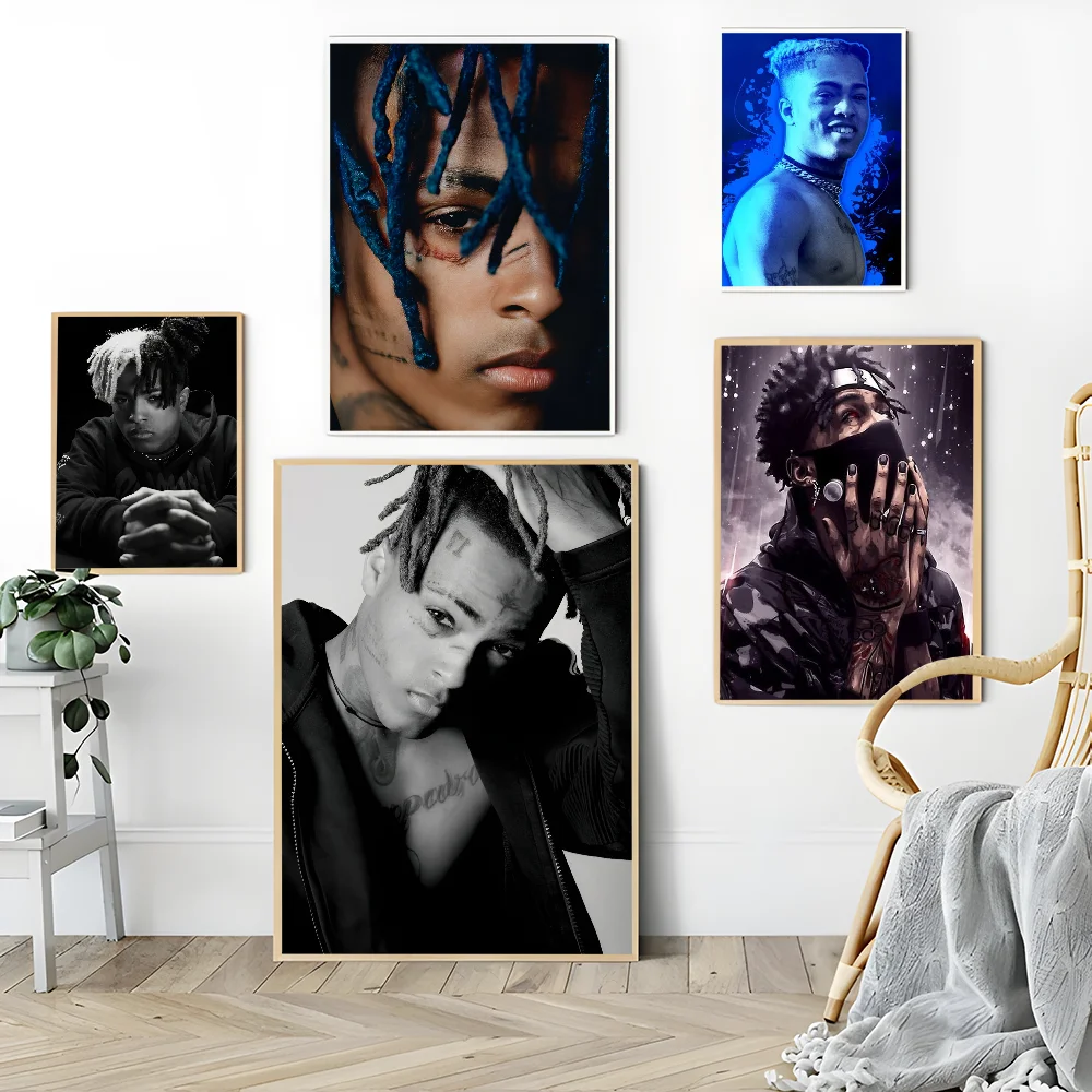 X-XXXTENTACIONES-Hot Rapper Classic Movie Posters Fancy Wall Sticker for Living Room Bar Decoration Room Wall Decor