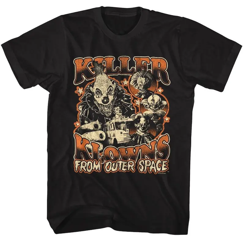 Killer Klowns From Outer Space Halloween Klowns Black Adult T-Shirt