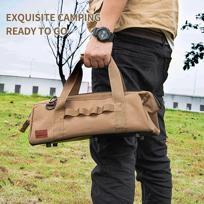 

Сумка для хранения инструментов для кемпинга, набор инструментов большой емкости, можно повесить с пряжкой для скалолазания, высокий гвоздь, пять цветов на выбор.