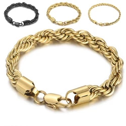 KALEN 4/5/6/7/8mm Twisted Chain Bracelet Fashion Men's Women's Simple Stainless Steel Bracelet Wholesale Gift Polished Jewelry