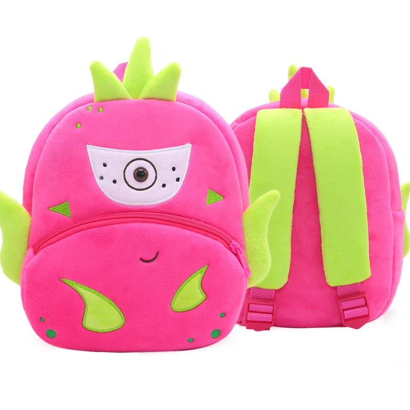 

2025 New Ultra Light Weight Reduction 2-5 Year Old Cute Various Fruits Kindergarten Cartoon Children's Plush Backpack
