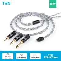 TRN Sea Serpent HIFI Headphone Upgrade Cable 3in1 2.5+3.5+4.4mm Plug 4 Core Copper Silver Mixed TRN Official Store Upgradable