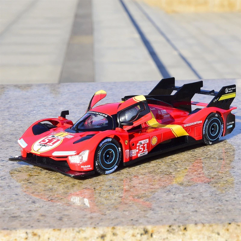 

1:22 499P Supercar Alloy Metal Diecast Model Car Library Static Sound & Light Ornaments Birthday Gift For Boyfriend