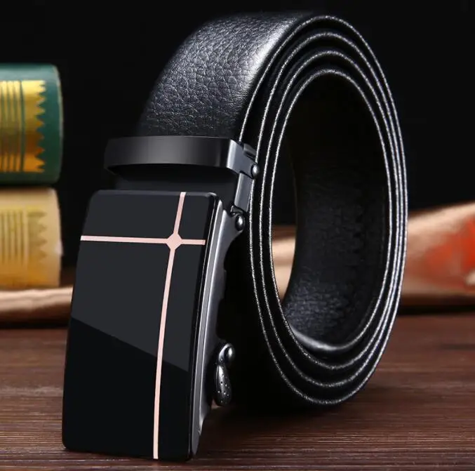 male belt automatic buckle belts Designer Genuine Leather Male Belt Automatic Buckle Belt Top Quality Girdle Belts For Suit