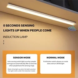 LED Night Light Motion Sensor Cabinet Light Rechargeable Lamp Cabinet Wardrobe Lamp Under Backlight For Kitchen Stairs Hallway