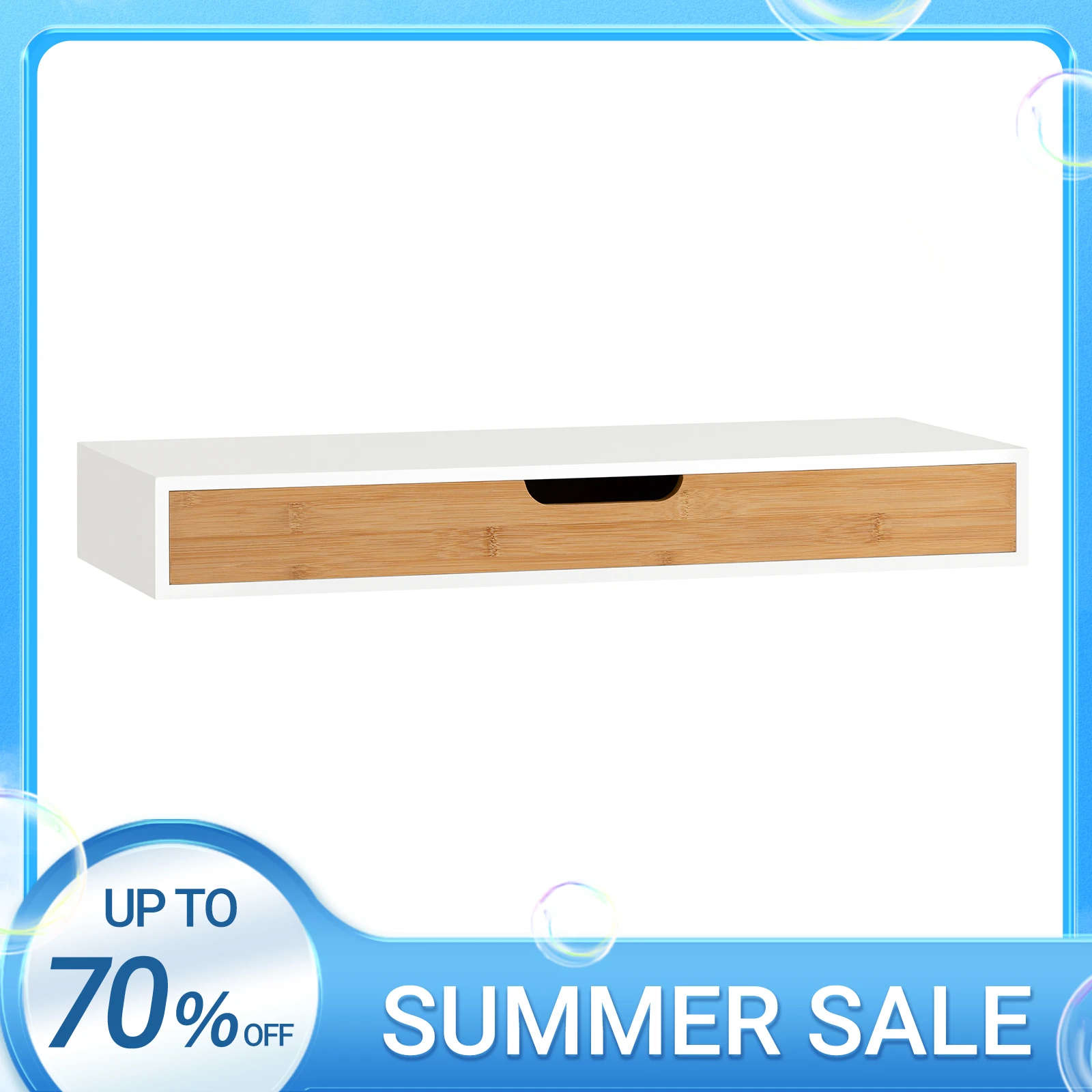 SoBuy FRG93-WN Estante flotante para pared, armario colgante, cajón colgante para pared, estante colgante de 60 cm