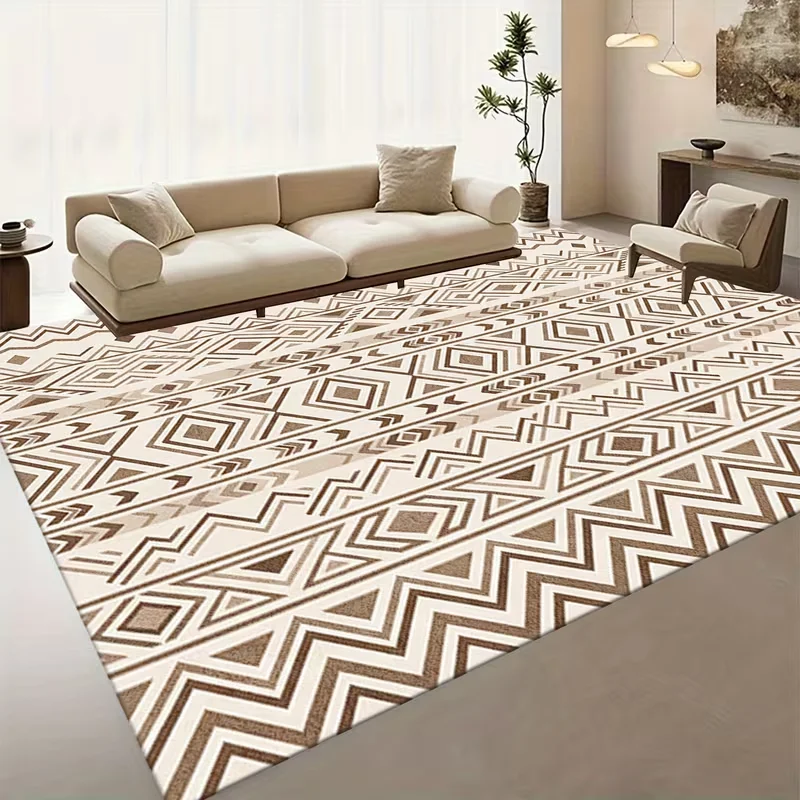 Minimalist Line Chevron Geometric Area Rug Non Slip Soft Floor Carpet Living Room Bedroom Office Modern Indoor Home Decor Rug