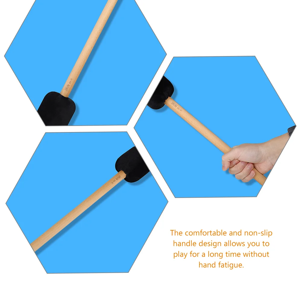 

Anti-Slip Bass Drum Mallet Stick Durable Lightweight Wood Handle Drumstick For Adults Performance Drum Sticks Percussion