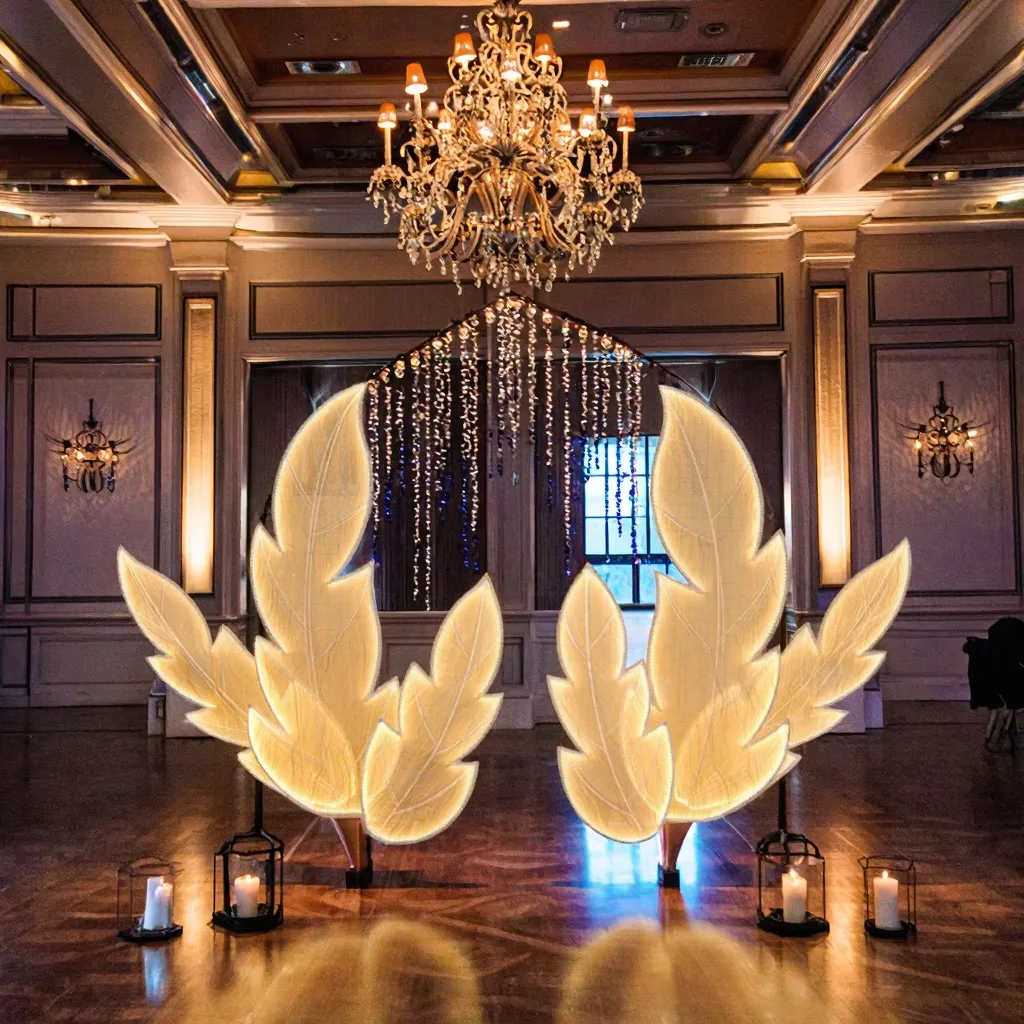 Background Light LED Light Wing Decoration Led Arch Wedding Props Party Event Stage Decoration Backdrop Stand